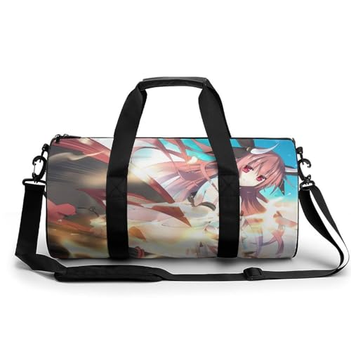 Anime-Mädchen Sport Duffel Bag Sporttasche Reisetasche Handgepäck Tasche Schwimmtasche Weekender Bag 45x23x23cm von MQPYWLH