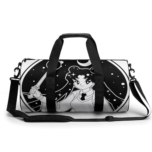 Anime-Mädchen Sport Duffel Bag Sporttasche Reisetasche Handgepäck Tasche Schwimmtasche Weekender Bag 45x23x23cm von MQPYWLH