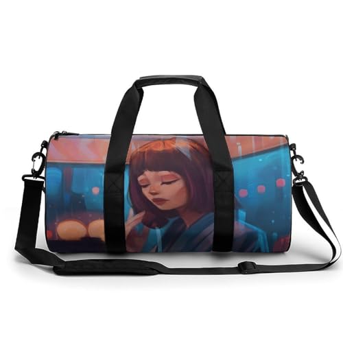 Cartoon-Mädchen Sport Duffel Bag Sporttasche Reisetasche Handgepäck Tasche Schwimmtasche Weekender Bag 45x23x23cm Cartoon-Mädchen Sport Duffel Bag Sporttasche Reisetasche Handgepäck Tasche Schwimmtasche Weekender Bag 45x23x23cm von MQPYWLH