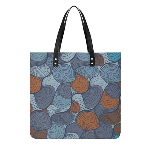 MQPYWLH Abstrakte Geometrie Damen Shopper Handtasche Umhängetasche Schultertasche Für Büro Schule Einkauf 39x39cm von MQPYWLH