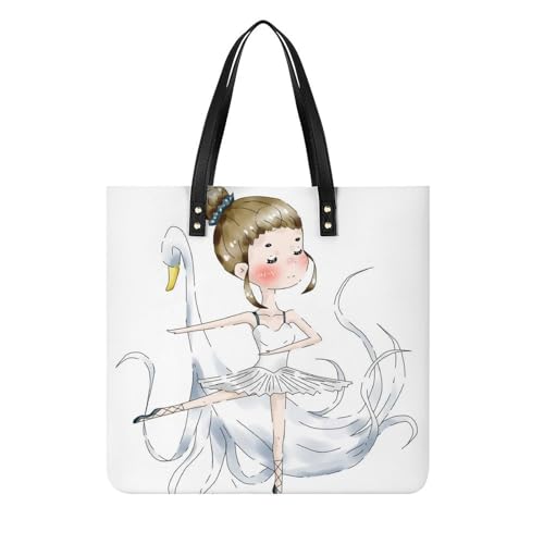MQPYWLH Ballett-Mädchen Damen Shopper Handtasche Umhängetasche Schultertasche Für Büro Schule Einkauf 39x39cm MQPYWLH Ballett-Mädchen Damen Shopper Handtasche Umhängetasche Schultertasche Für Büro Schule Einkauf 39x39cm von MQPYWLH