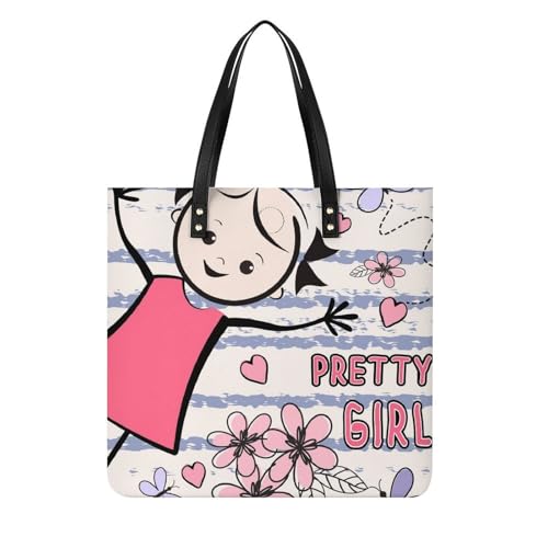 MQPYWLH Blumen Mädchen Damen Shopper Handtasche Umhängetasche Schultertasche Für Büro Schule Einkauf 39x39cm von MQPYWLH