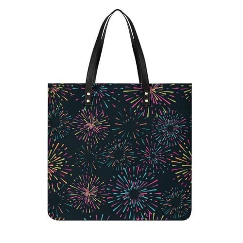 MQPYWLH Bunt Damen Shopper Handtasche Umhängetasche Schultertasche Für Büro Schule Einkauf 39x39cm von MQPYWLH