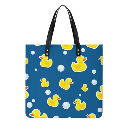 MQPYWLH Cartoon Ente Damen Shopper Handtasche Umhängetasche Schultertasche Für Büro Schule Einkauf 39x39cm MQPYWLH Cartoon Ente Damen Shopper Handtasche Umhängetasche Schultertasche Für Büro Schule Einkauf 39x39cm von MQPYWLH