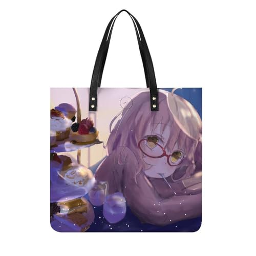 MQPYWLH Cartoon-Mädchen Damen Shopper Handtasche Umhängetasche Schultertasche Für Büro Schule Einkauf 39x39cm MQPYWLH Cartoon-Mädchen Damen Shopper Handtasche Umhängetasche Schultertasche Für Büro Schule Einkauf 39x39cm von MQPYWLH