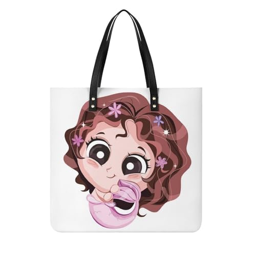 MQPYWLH Damen Shopper Handtasche Umhängetasche Schultertasche Für Büro Schule Einkauf 39x39cm von MQPYWLH