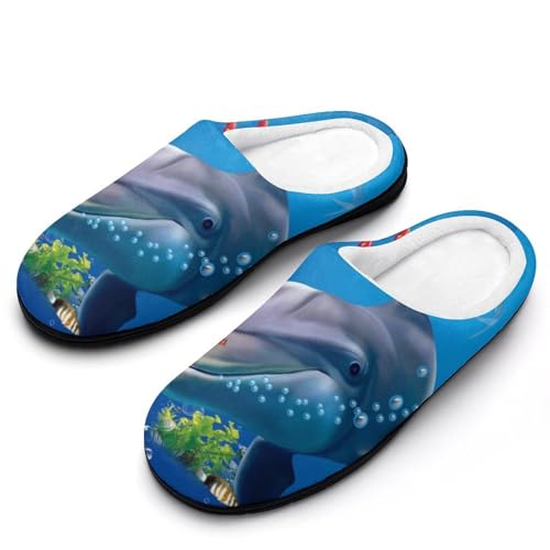 MQPYWLH Delphin Hausschuhe Damen Warme Kunstwolle Memory Foam Slippers Rutschfeste Pantoffeln MQPYWLH Delphin Hausschuhe Damen Warme Kunstwolle Memory Foam Slippers Rutschfeste Pantoffeln von MQPYWLH