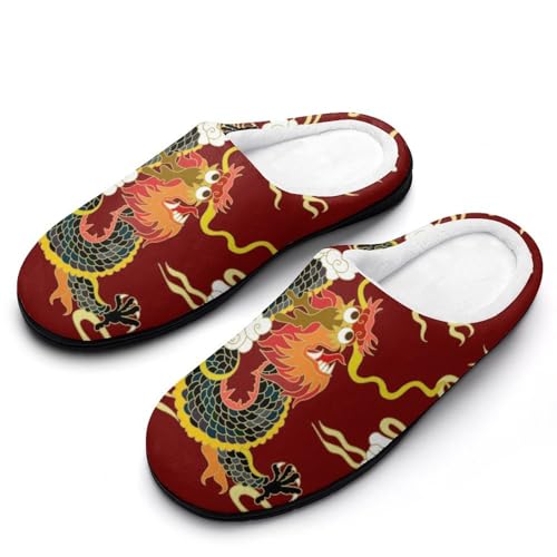 MQPYWLH Drache Hausschuhe Damen Warme Kunstwolle Memory Foam Slippers Rutschfeste Pantoffeln MQPYWLH Drache Hausschuhe Damen Warme Kunstwolle Memory Foam Slippers Rutschfeste Pantoffeln von MQPYWLH