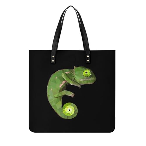 MQPYWLH Eidechse Damen Shopper Handtasche Umhängetasche Schultertasche Für Büro Schule Einkauf 39x39cm von MQPYWLH