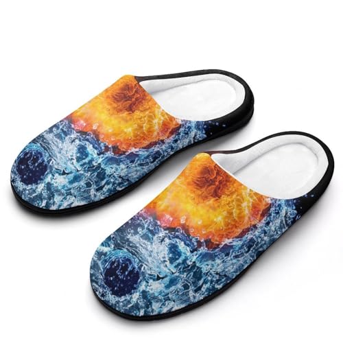 MQPYWLH Eis Und Feuer Tai Chi Hausschuhe Damen Warme Kunstwolle Memory Foam Slippers Rutschfeste Pantoffeln MQPYWLH Eis Und Feuer Tai Chi Hausschuhe Damen Warme Kunstwolle Memory Foam Slippers Rutschfeste Pantoffeln von MQPYWLH