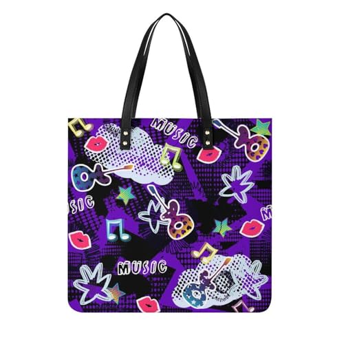 MQPYWLH Farbe Note Damen Shopper Handtasche Umhängetasche Schultertasche Für Büro Schule Einkauf 39x39cm MQPYWLH Farbe Note Damen Shopper Handtasche Umhängetasche Schultertasche Für Büro Schule Einkauf 39x39cm von MQPYWLH