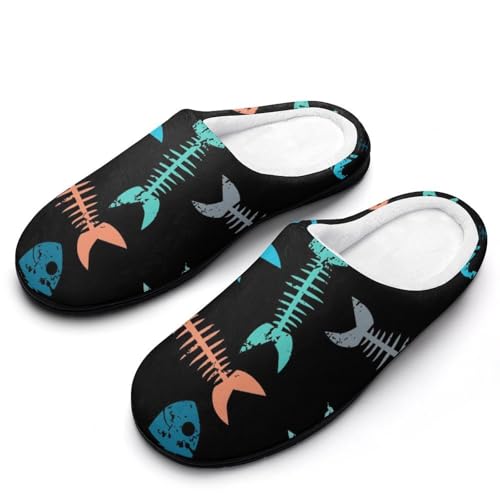 MQPYWLH Farbige Fischgräten Hausschuhe Damen Warme Kunstwolle Memory Foam Slippers Rutschfeste Pantoffeln von MQPYWLH