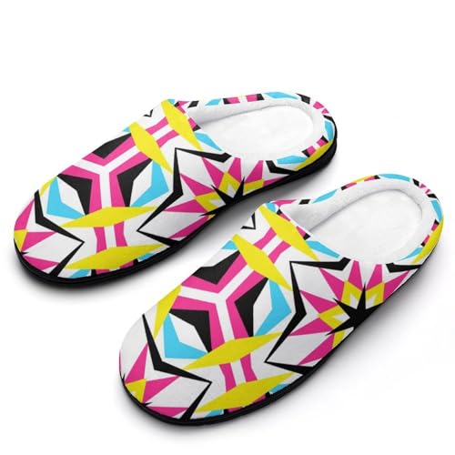 MQPYWLH Geometrische Blume Hausschuhe Damen Warme Kunstwolle Memory Foam Slippers Rutschfeste Pantoffeln MQPYWLH Geometrische Blume Hausschuhe Damen Warme Kunstwolle Memory Foam Slippers Rutschfeste Pantoffeln von MQPYWLH