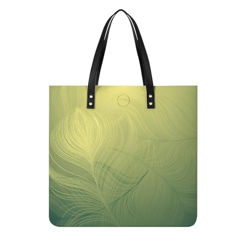 MQPYWLH Grüne Blume Pflanze Damen Shopper Handtasche Umhängetasche Schultertasche Für Büro Schule Einkauf 39x39cm von MQPYWLH