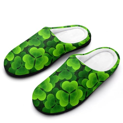 MQPYWLH Grüner Klee Hausschuhe Damen Warme Kunstwolle Memory Foam Slippers Rutschfeste Pantoffeln MQPYWLH Grüner Klee Hausschuhe Damen Warme Kunstwolle Memory Foam Slippers Rutschfeste Pantoffeln von MQPYWLH