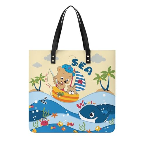 MQPYWLH Hai Boot Damen Shopper Handtasche Umhängetasche Schultertasche Für Büro Schule Einkauf 39x39cm MQPYWLH Hai Boot Damen Shopper Handtasche Umhängetasche Schultertasche Für Büro Schule Einkauf 39x39cm von MQPYWLH