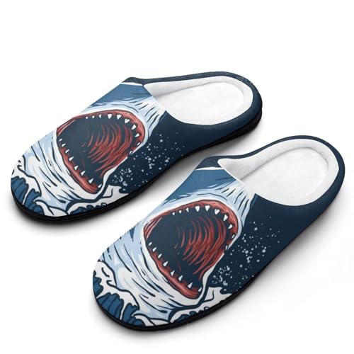 MQPYWLH Hai Hausschuhe Damen Warme Kunstwolle Memory Foam Slippers Rutschfeste Pantoffeln von MQPYWLH