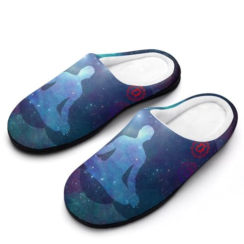 MQPYWLH Hausschuhe Damen Warme Kunstwolle Memory Foam Slippers Rutschfeste Pantoffeln von MQPYWLH