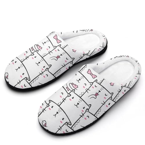 MQPYWLH Hübsche Weiße Katze Hausschuhe Damen Warme Kunstwolle Memory Foam Slippers Rutschfeste Pantoffeln MQPYWLH Hübsche Weiße Katze Hausschuhe Damen Warme Kunstwolle Memory Foam Slippers Rutschfeste Pantoffeln von MQPYWLH