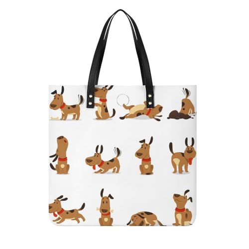 MQPYWLH Hundetraining Damen Shopper Handtasche Umhängetasche Schultertasche Für Büro Schule Einkauf 39x39cm von MQPYWLH