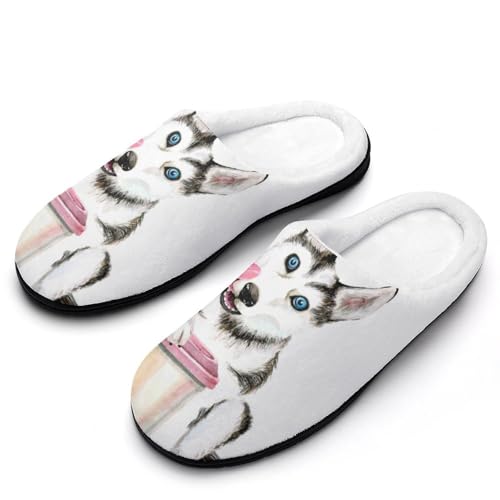 MQPYWLH Husky Hausschuhe Damen Warme Kunstwolle Memory Foam Slippers Rutschfeste Pantoffeln MQPYWLH Husky Hausschuhe Damen Warme Kunstwolle Memory Foam Slippers Rutschfeste Pantoffeln von MQPYWLH