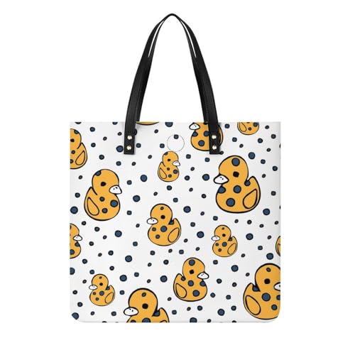 MQPYWLH Kleine Ente Damen Shopper Handtasche Umhängetasche Schultertasche Für Büro Schule Einkauf 39x39cm MQPYWLH Kleine Ente Damen Shopper Handtasche Umhängetasche Schultertasche Für Büro Schule Einkauf 39x39cm von MQPYWLH