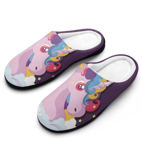 MQPYWLH Lila Einhorn Hausschuhe Damen Warme Kunstwolle Memory Foam Slippers Rutschfeste Pantoffeln MQPYWLH Lila Einhorn Hausschuhe Damen Warme Kunstwolle Memory Foam Slippers Rutschfeste Pantoffeln von MQPYWLH