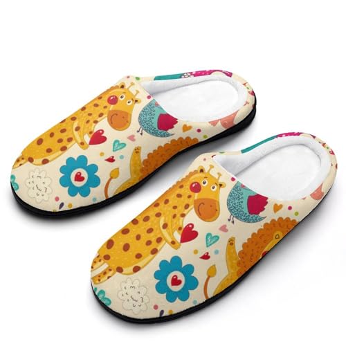 MQPYWLH Löwenelefant Hausschuhe Damen Warme Kunstwolle Memory Foam Slippers Rutschfeste Pantoffeln MQPYWLH Löwenelefant Hausschuhe Damen Warme Kunstwolle Memory Foam Slippers Rutschfeste Pantoffeln von MQPYWLH