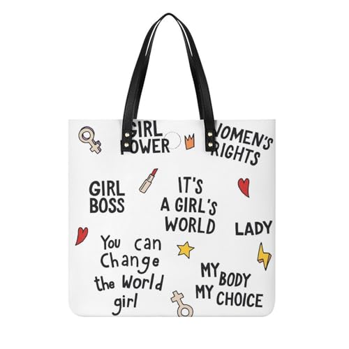 MQPYWLH Mädchen Damen Shopper Handtasche Umhängetasche Schultertasche Für Büro Schule Einkauf 39x39cm von MQPYWLH