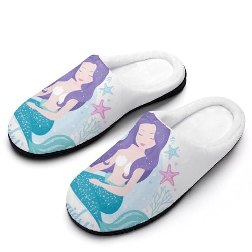 MQPYWLH Meerjungfrau Hausschuhe Damen Warme Kunstwolle Memory Foam Slippers Rutschfeste Pantoffeln MQPYWLH Meerjungfrau Hausschuhe Damen Warme Kunstwolle Memory Foam Slippers Rutschfeste Pantoffeln von MQPYWLH