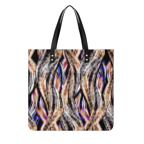 MQPYWLH Phantom Leopard Gelb Damen Shopper Handtasche Umhängetasche Schultertasche Für Büro Schule Einkauf 39x39cm von MQPYWLH