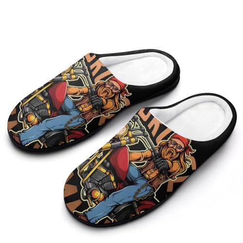 MQPYWLH Retro Motorrad Hausschuhe Damen Warme Kunstwolle Memory Foam Slippers Rutschfeste Pantoffeln MQPYWLH Retro Motorrad Hausschuhe Damen Warme Kunstwolle Memory Foam Slippers Rutschfeste Pantoffeln von MQPYWLH