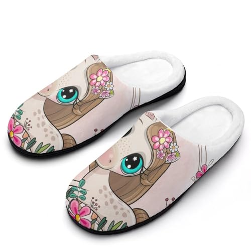 MQPYWLH Rosa Einhorn Hausschuhe Damen Warme Kunstwolle Memory Foam Slippers Rutschfeste Pantoffeln von MQPYWLH