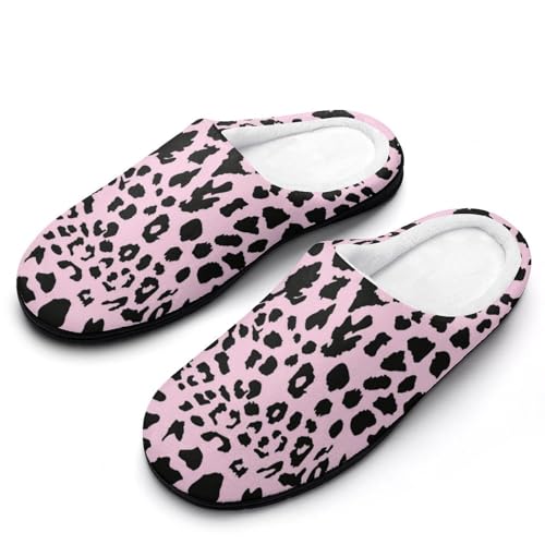 MQPYWLH Rosa Leopard Hausschuhe Damen Warme Kunstwolle Memory Foam Slippers Rutschfeste Pantoffeln MQPYWLH Rosa Leopard Hausschuhe Damen Warme Kunstwolle Memory Foam Slippers Rutschfeste Pantoffeln von MQPYWLH