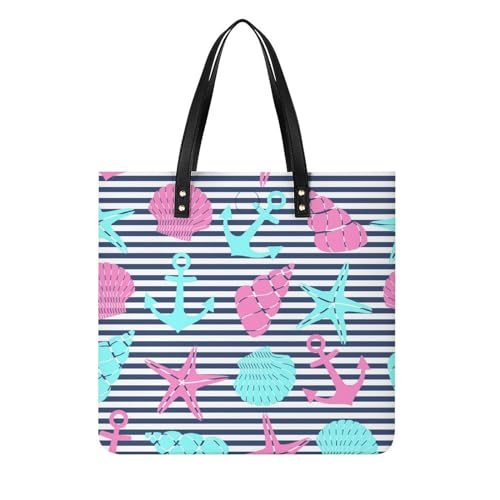 MQPYWLH Seestern Muschel Damen Shopper Handtasche Umhängetasche Schultertasche Für Büro Schule Einkauf 39x39cm MQPYWLH Seestern Muschel Damen Shopper Handtasche Umhängetasche Schultertasche Für Büro Schule Einkauf 39x39cm von MQPYWLH