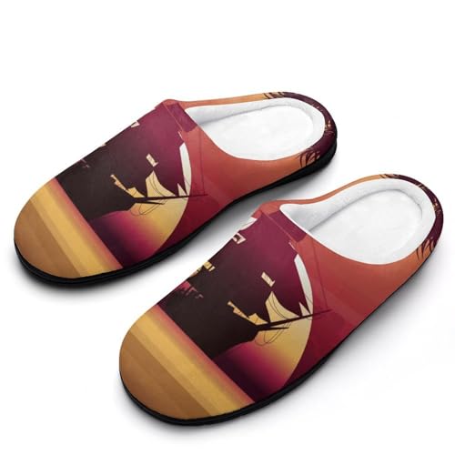 MQPYWLH Segelboot Bei Sonnenuntergang Hausschuhe Damen Warme Kunstwolle Memory Foam Slippers Rutschfeste Pantoffeln MQPYWLH Segelboot Bei Sonnenuntergang Hausschuhe Damen Warme Kunstwolle Memory Foam Slippers Rutschfeste Pantoffeln von MQPYWLH