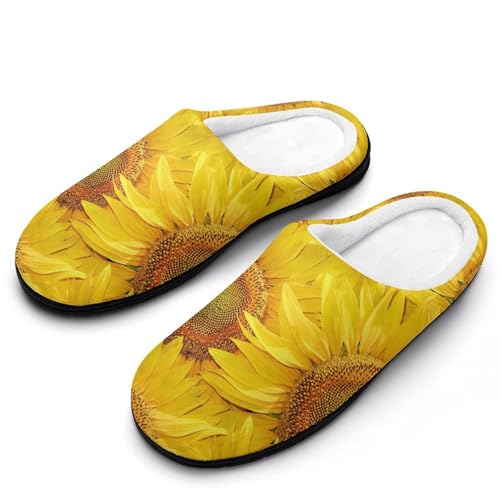 MQPYWLH Sonnenblume Hausschuhe Damen Warme Kunstwolle Memory Foam Slippers Rutschfeste Pantoffeln MQPYWLH Sonnenblume Hausschuhe Damen Warme Kunstwolle Memory Foam Slippers Rutschfeste Pantoffeln von MQPYWLH