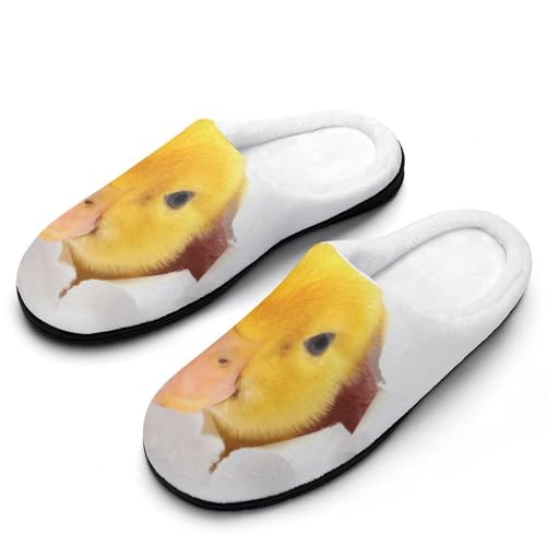 MQPYWLH Süße Ente Hausschuhe Damen Warme Kunstwolle Memory Foam Slippers Rutschfeste Pantoffeln von MQPYWLH