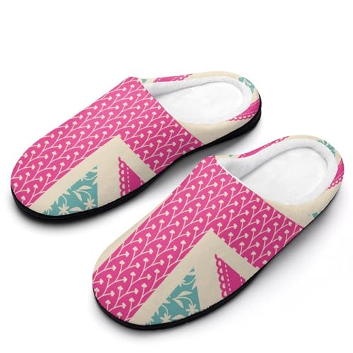 MQPYWLH Union Jack Hausschuhe Damen Warme Kunstwolle Memory Foam Slippers Rutschfeste Pantoffeln von MQPYWLH