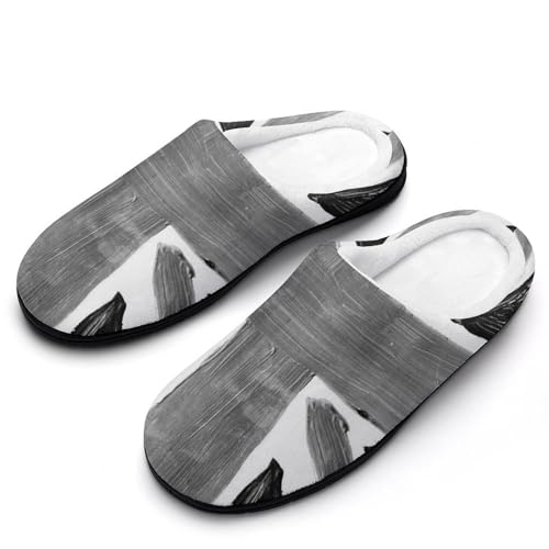 MQPYWLH Union Jack Hausschuhe Damen Warme Kunstwolle Memory Foam Slippers Rutschfeste Pantoffeln von MQPYWLH