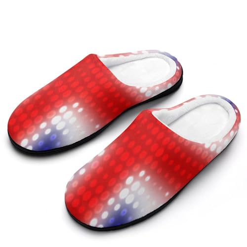 MQPYWLH Union Jack Hausschuhe Damen Warme Kunstwolle Memory Foam Slippers Rutschfeste Pantoffeln von MQPYWLH