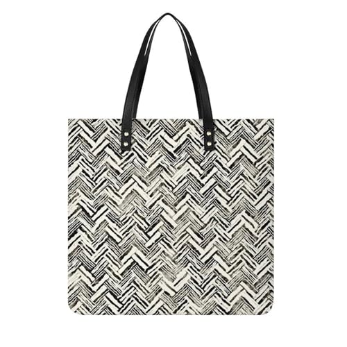 MQPYWLH Unregelmäßige Wellen Damen Shopper Handtasche Umhängetasche Schultertasche Für Büro Schule Einkauf 39x39cm von MQPYWLH