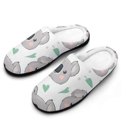 MQPYWLH Waschbär-Cartoon Hausschuhe Damen Warme Kunstwolle Memory Foam Slippers Rutschfeste Pantoffeln von MQPYWLH