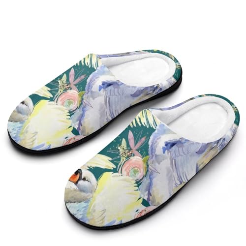 MQPYWLH Weißer Schwan Hausschuhe Damen Warme Kunstwolle Memory Foam Slippers Rutschfeste Pantoffeln MQPYWLH Weißer Schwan Hausschuhe Damen Warme Kunstwolle Memory Foam Slippers Rutschfeste Pantoffeln von MQPYWLH