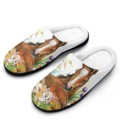MQPYWLH Weißes Mit Katze Hausschuhe Damen Warme Kunstwolle Memory Foam Slippers Rutschfeste Pantoffeln MQPYWLH Weißes Mit Katze Hausschuhe Damen Warme Kunstwolle Memory Foam Slippers Rutschfeste Pantoffeln von MQPYWLH