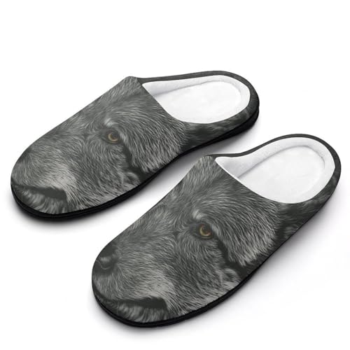 MQPYWLH Wolf Hausschuhe Damen Warme Kunstwolle Memory Foam Slippers Rutschfeste Pantoffeln MQPYWLH Wolf Hausschuhe Damen Warme Kunstwolle Memory Foam Slippers Rutschfeste Pantoffeln von MQPYWLH