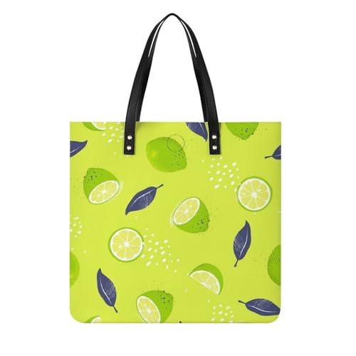 MQPYWLH Zitronengrün Damen Shopper Handtasche Umhängetasche Schultertasche Für Büro Schule Einkauf 39x39cm von MQPYWLH