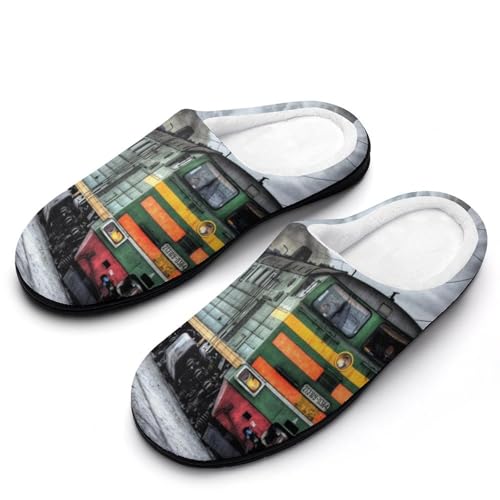 MQPYWLH Zug Hausschuhe Damen Warme Kunstwolle Memory Foam Slippers Rutschfeste Pantoffeln von MQPYWLH