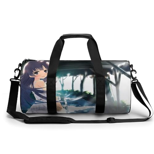 Mädchen Mit Langen Haaren Sport Duffel Bag Sporttasche Reisetasche Handgepäck Tasche Schwimmtasche Weekender Bag 45x23x23cm Mädchen Mit Langen Haaren Sport Duffel Bag Sporttasche Reisetasche Handgepäck Tasche Schwimmtasche Weekender Bag 45x23x23cm von MQPYWLH