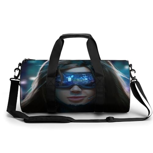Anime-Mädchen Sport Duffel Bag Sporttasche Reisetasche Handgepäck Tasche Schwimmtasche Weekender Bag 45x23x23cm von MQRBFLM
